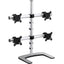 Atdec quad/triple/dual/single monitor desk mount - Freestanding base - Loads up to 17.6lb flat or 13.5lb curved - VESA 75x75 100x100