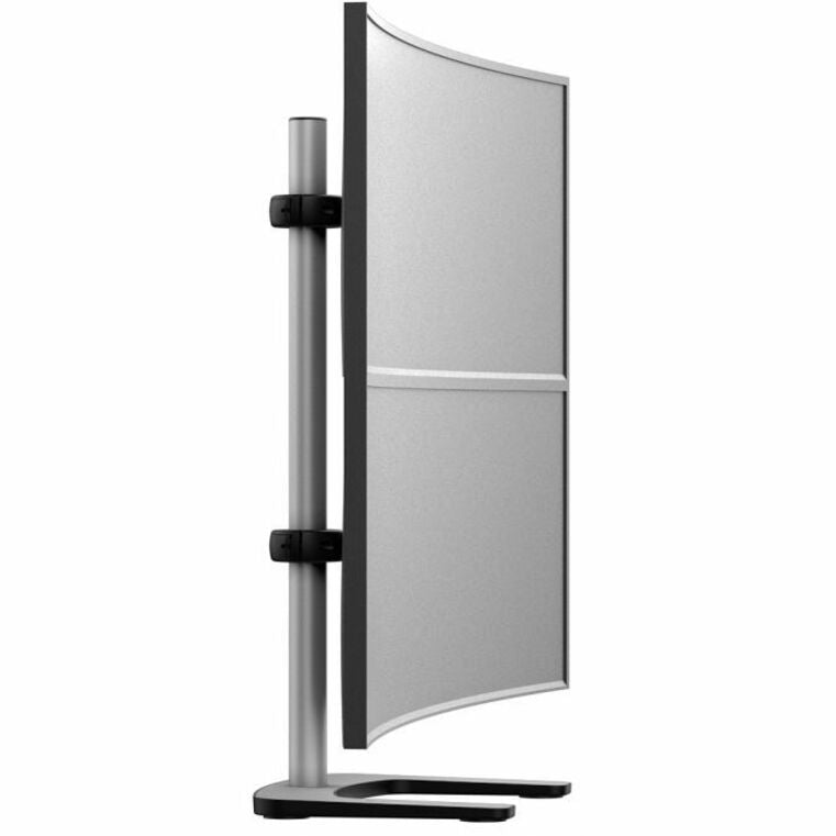 Atdec dual stack or single monitor desk mount - Freestanding base - Loads up to 26.5lb flat or 20lb curved - VESA 75x75 100x100