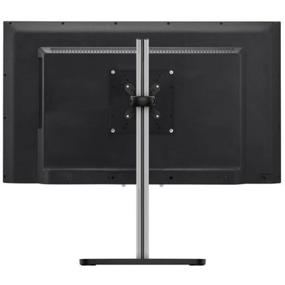 Atdec dual stack or single monitor desk mount - Freestanding base - Loads up to 26.5lb flat or 20lb curved - VESA 75x75 100x100