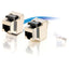 C2G 90° Cat6 RJ45 UTP Shielded Keystone Jack - Silver