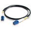 C2G-1m LC-LC 9/125 OS1 Duplex Singlemode PVC Fiber Optic Cable - Black
