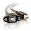 C2G 1ft Panel-Mount USB 2.0 B Female to B Male Cable