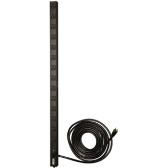 Tripp Lite PDU 1.4kW Single-Phase 120V Basic PDU 14 NEMA 5-15R Outlets NEMA 5-15P Input 15 ft. (4.57 m) Cord 0U Vertical