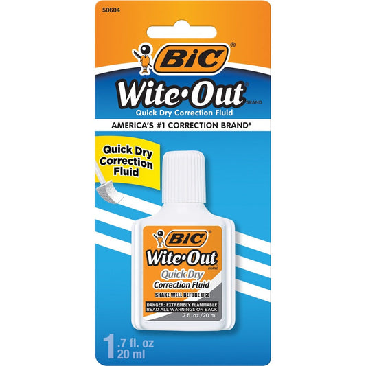 BIC Quick Dry Correction Fluid White 1 Pack