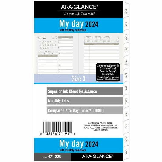 At-A-Glance Planner Two Page Per Day Refill