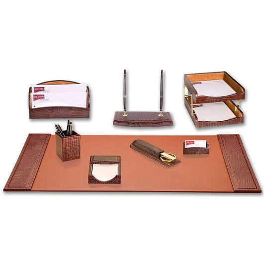 Dacasso Embossed Leather Desk Set