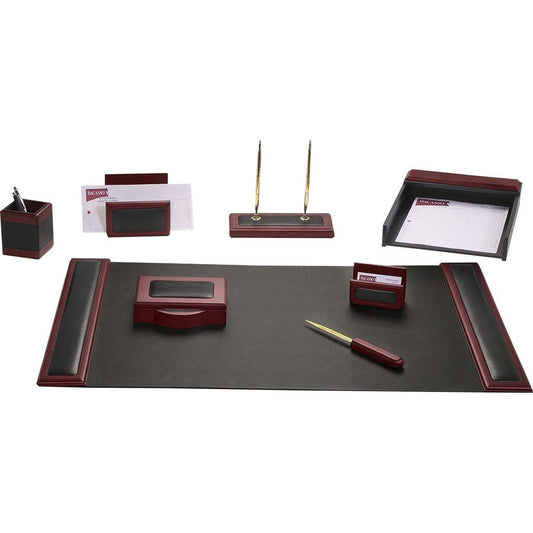 Dacasso Rosewood & Leather Desk Set