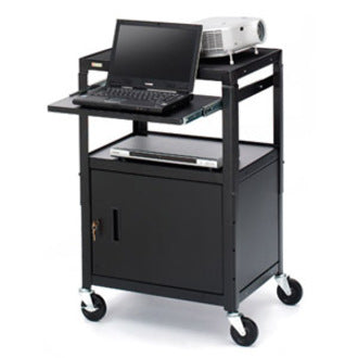 BLACK AV CABINET CART ADJ      