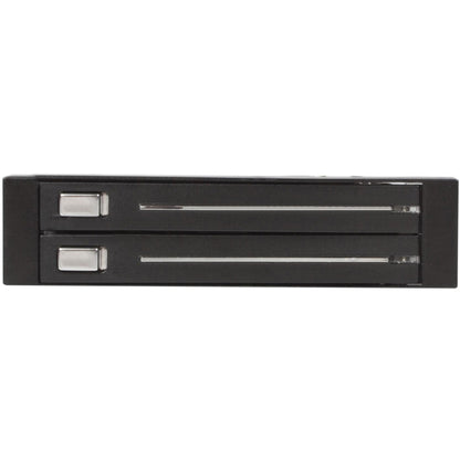 StarTech.com 2 Drive 2.5in Trayless Hot Swap SATA Mobile Rack Backplane - Storage bay adapter - black