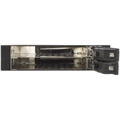 StarTech.com 2 Drive 2.5in Trayless Hot Swap SATA Mobile Rack Backplane - Storage bay adapter - black