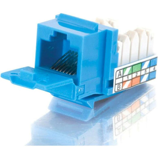 C2G 90? Cat5E RJ45 UTP Keystone Jack - Blue