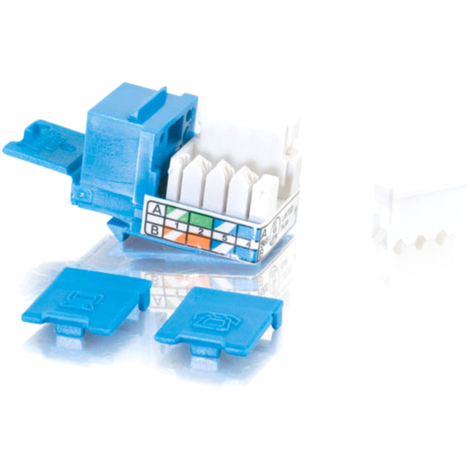 C2G 90? Cat5E RJ45 UTP Keystone Jack - Blue