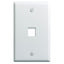 On-Q 1-Gang 1-Port Wall Plate White