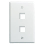 On-Q 1-Gang 2-Port Wall Plate White