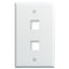 On-Q 1-Gang 2-Port Wall Plate White