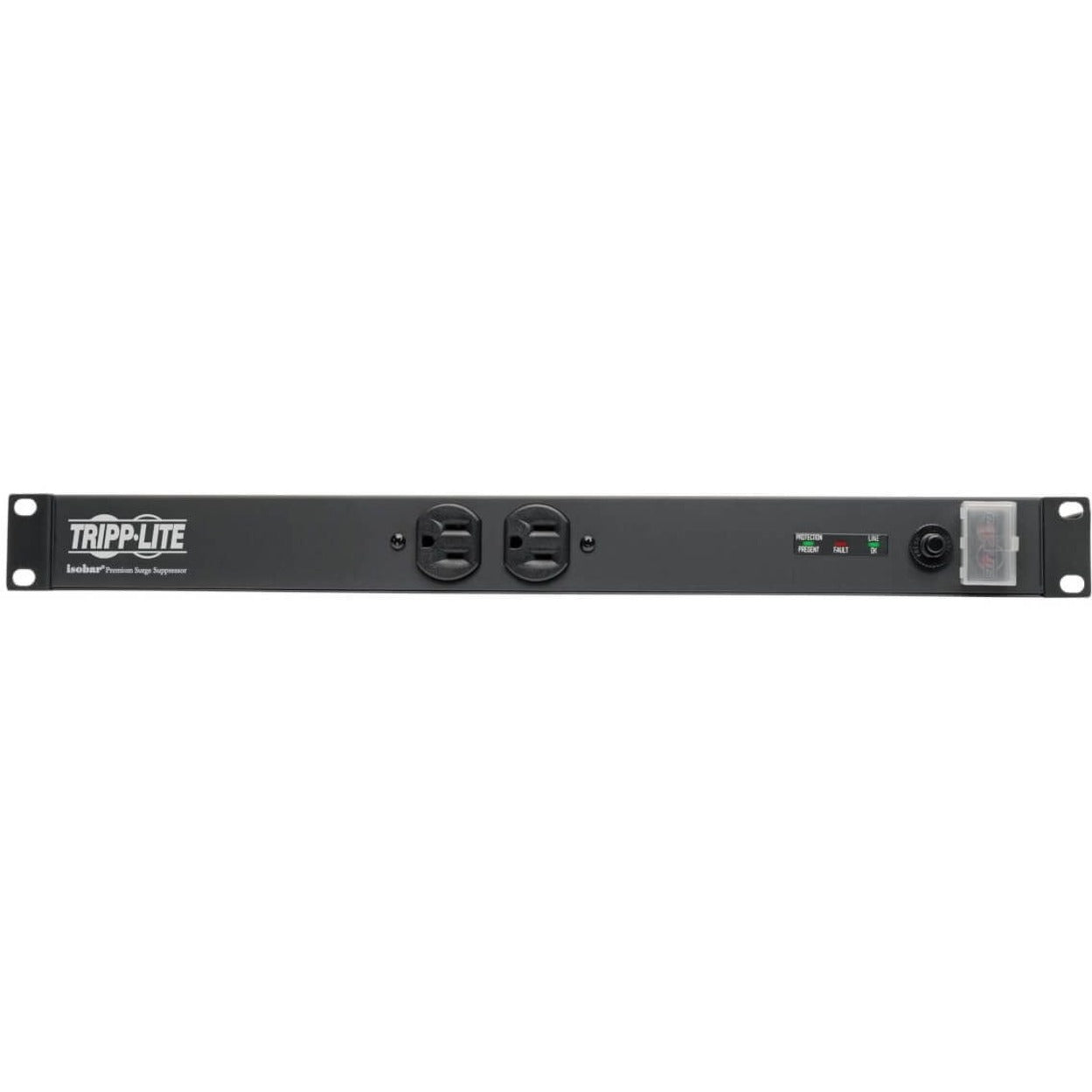 Tripp Lite Isobar 12-Outlet Network Server Surge Protector 15 ft. (4.57 m) Cord 3840 Joules Diagnostic LEDs 1U Rackmount Metal Housing