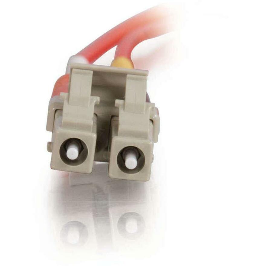 C2G-2m LC-LC 50/125 OM2 Duplex Multimode Fiber Optic Cable (Plenum-Rated) - Red