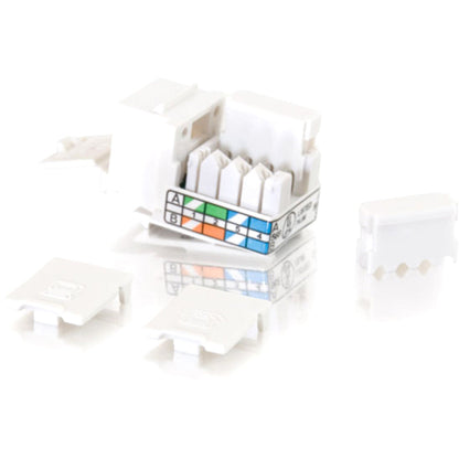 C2G 90&deg; Cat5E RJ45 UTP Keystone Jack - White