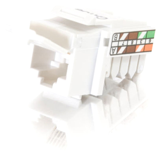 C2G 90&deg; Cat5E RJ45 UTP Keystone Jack - White