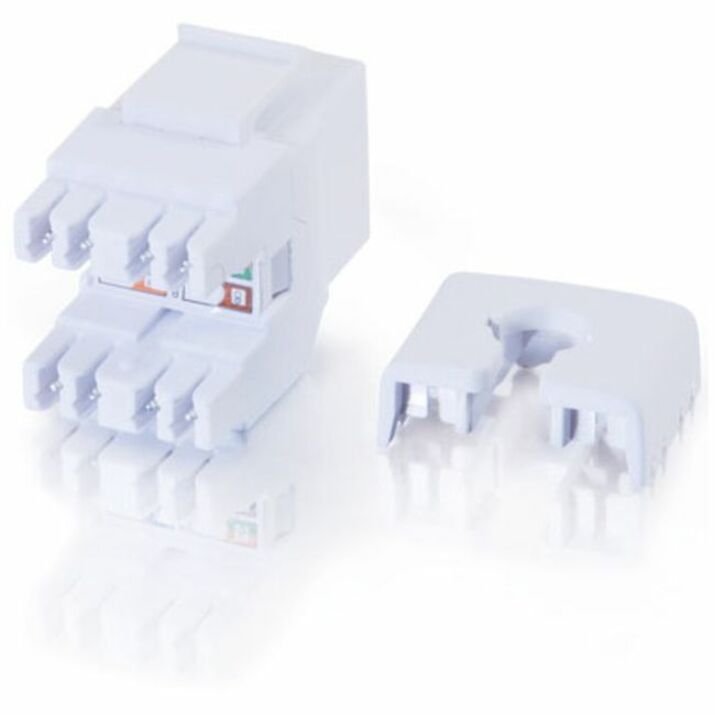 C2G 180 Degree Cat6 RJ45 UTP Keystone Jack - White