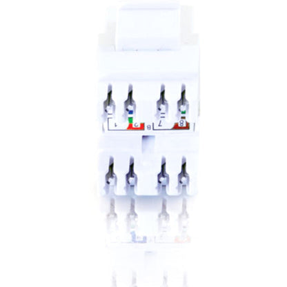 C2G 180 Degree Cat6 RJ45 UTP Keystone Jack - White