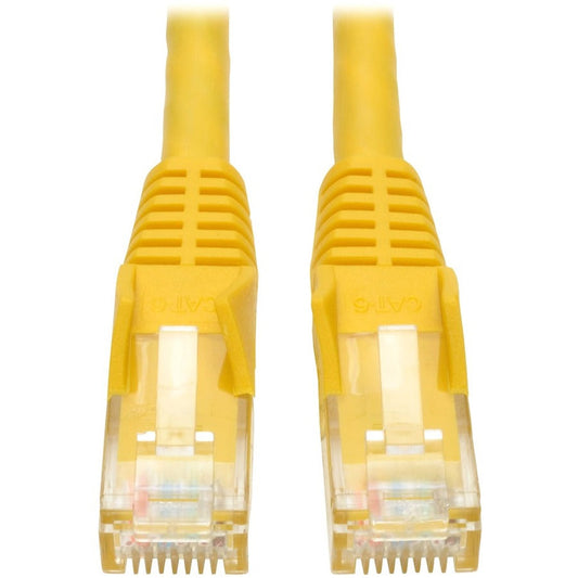 Tripp Lite Cat6 Gigabit Snagless Molded (UTP) Ethernet Cable (RJ45 M/M) PoE Yellow 20 ft. (6.09 m)