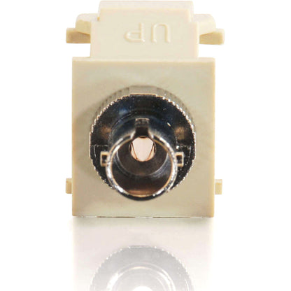 C2G Snap-In ST Fiber F/F Keystone Insert Module - Ivory