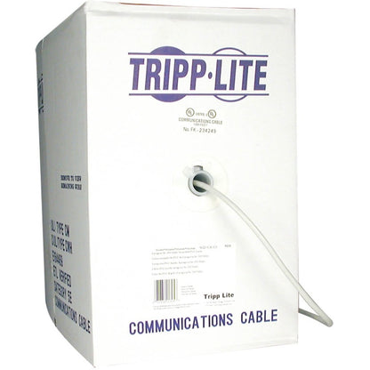 Tripp Lite Cat5e 350 MHz Solid Core Outdoor-Rated (UTP) PVC Bulk Ethernet Cable PoE Gray 1000 ft. (304.8 m)