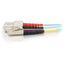 C2G 10m LC-SC 10Gb 50/125 OM3 Duplex Multimode PVC Fiber Optic Cable (LSZH) - Aqua