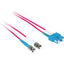 C2G-2m SC-ST 50/125 OM2 Duplex Multimode PVC Fiber Optic Cable - Red