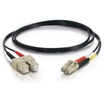 C2G-3m LC-SC 62.5/125 OM1 Duplex Multimode PVC Fiber Optic Cable - Black