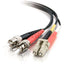 C2G 3m LC-ST 62.5/125 OM1 Duplex Multimode PVC Fiber Optic Cable - Black