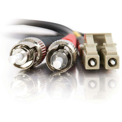 C2G 3m LC-ST 62.5/125 OM1 Duplex Multimode PVC Fiber Optic Cable - Black