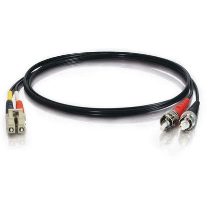 C2G 3m LC-ST 62.5/125 OM1 Duplex Multimode PVC Fiber Optic Cable - Black