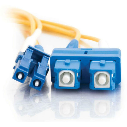 C2G-15m LC-SC 9/125 OS1 Duplex Singlemode PVC Fiber Optic Cable (LSZH) - Yellow