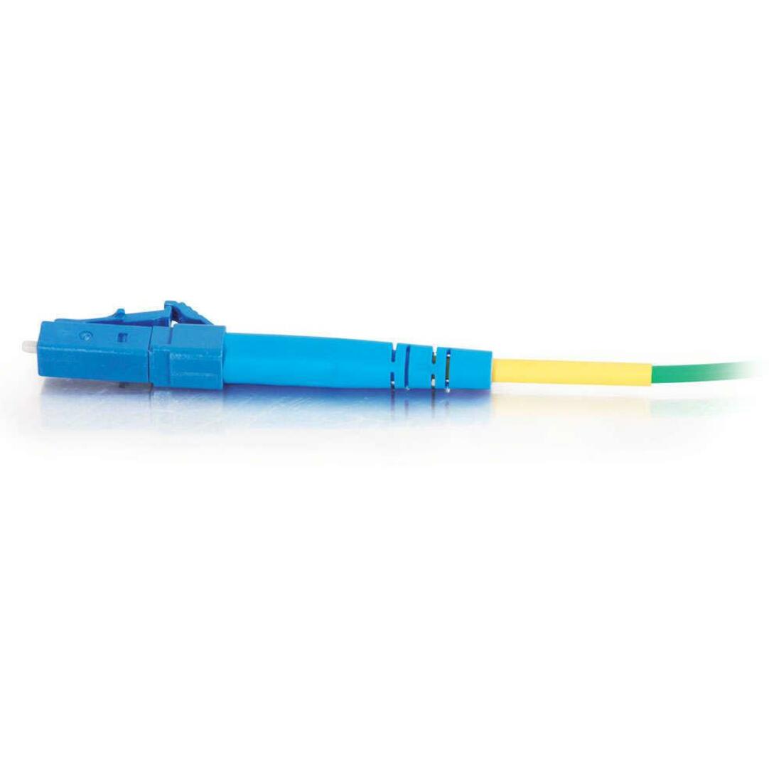 C2G-10m LC-LC 9/125 OS1 Simplex Singlemode PVC Fiber Optic Cable - Green