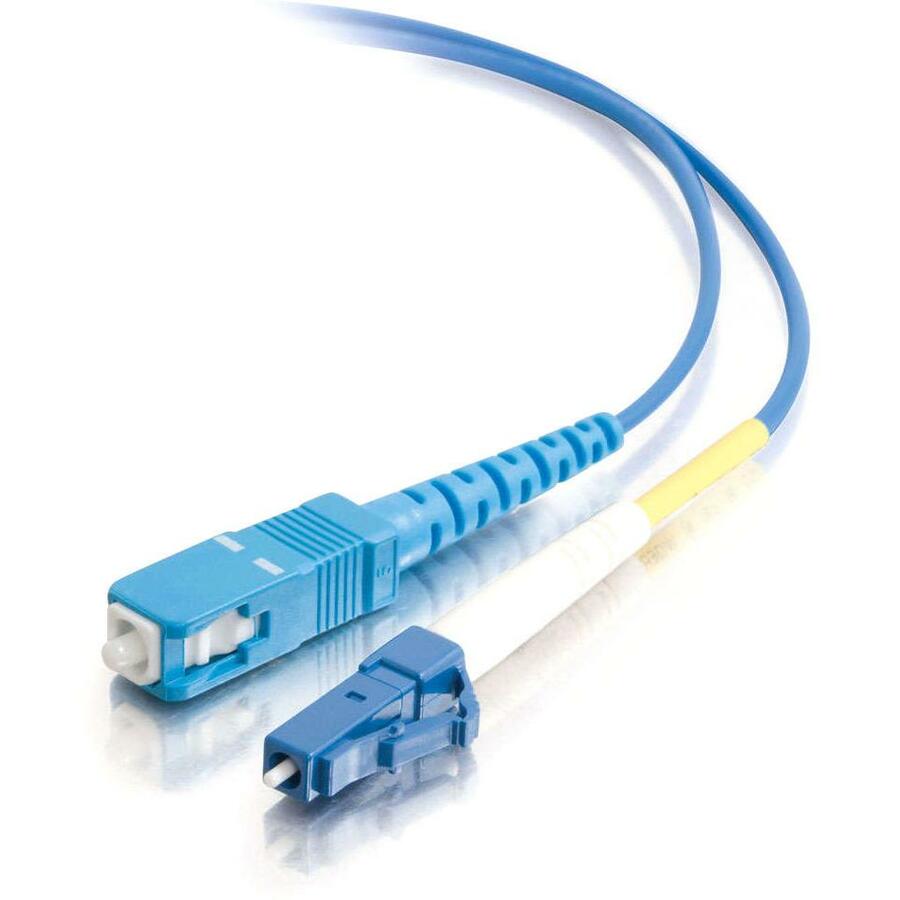 C2G-1m LC-SC 9/125 OS1 Simplex Singlemode PVC Fiber Optic Cable - Blue