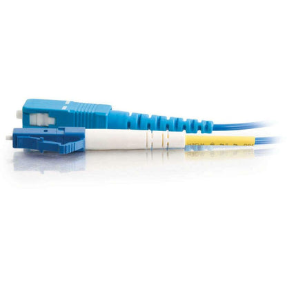 C2G-1m LC-SC 9/125 OS1 Simplex Singlemode PVC Fiber Optic Cable - Blue