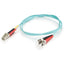 C2G-2m LC-ST 10Gb 50/125 OM3 Duplex Multimode PVC Fiber Optic Cable (LSZH) - Aqua