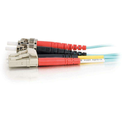 C2G-2m LC-ST 10Gb 50/125 OM3 Duplex Multimode PVC Fiber Optic Cable (LSZH) - Aqua