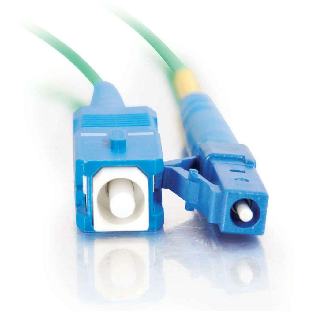 C2G-3m LC-SC 9/125 OS1 Simplex Singlemode PVC Fiber Optic Cable - Green