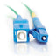 C2G-3m LC-SC 9/125 OS1 Simplex Singlemode PVC Fiber Optic Cable - Green