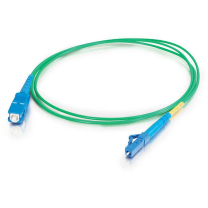C2G-3m LC-SC 9/125 OS1 Simplex Singlemode PVC Fiber Optic Cable - Green