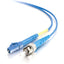 C2G-2m LC-ST 9/125 OS1 Simplex Singlemode PVC Fiber Optic Cable - Blue