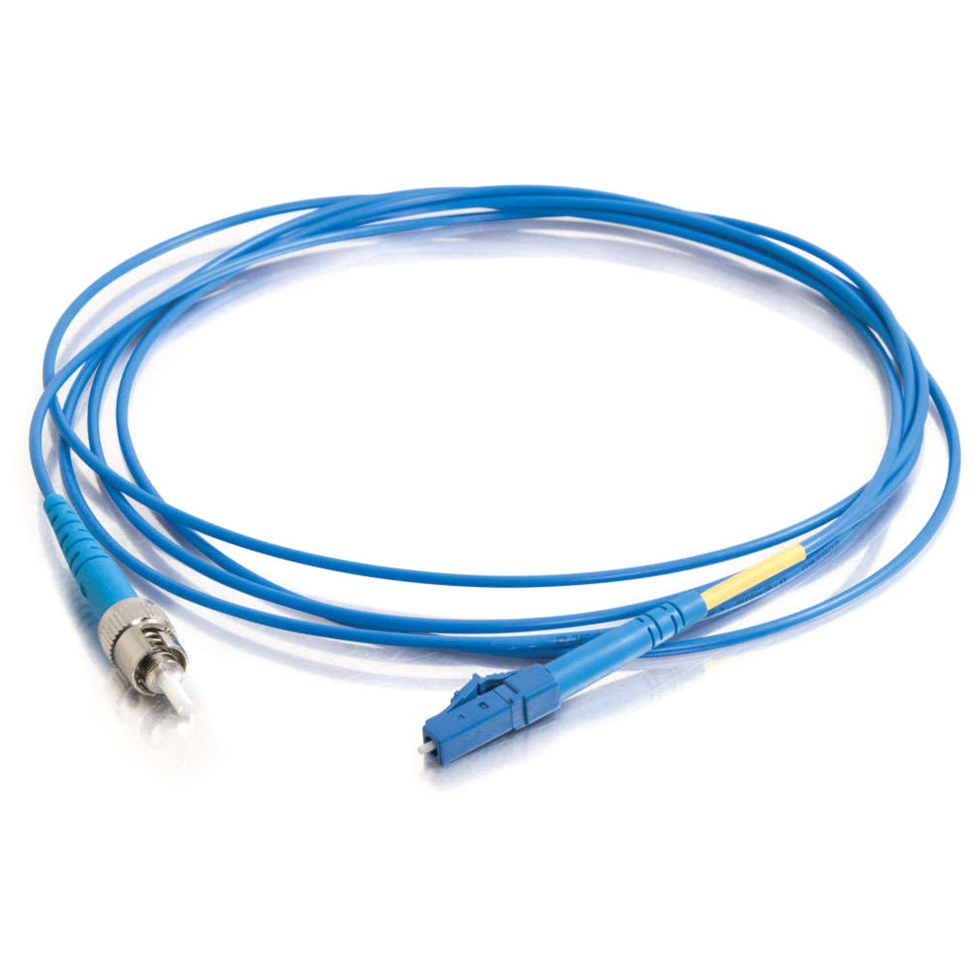 C2G-2m LC-ST 9/125 OS1 Simplex Singlemode PVC Fiber Optic Cable - Blue