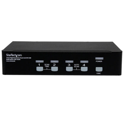 StarTech.com 4 Port High Resolution USB DVI Dual Link KVM Switch with Audio