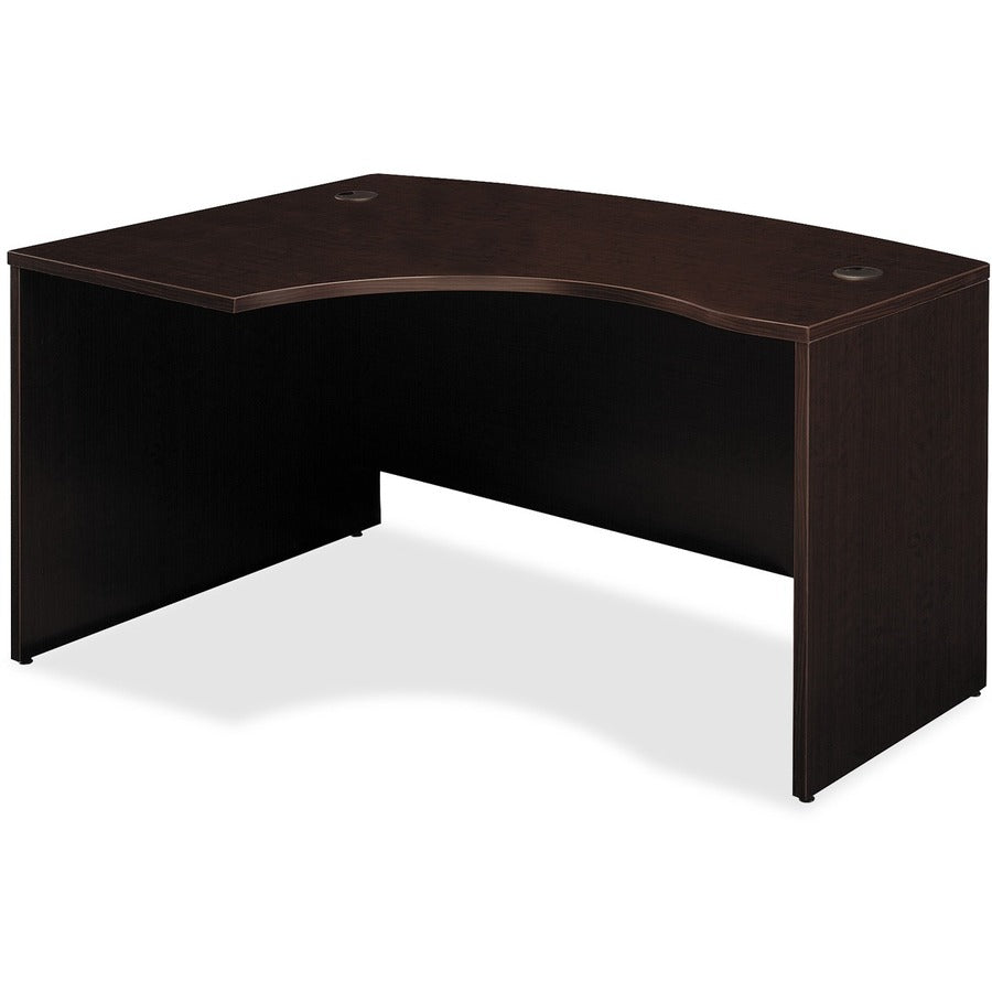 Bush Business Furniture Series C 60W x 43D LH L-Bow Desk Shell in Mocha Cherry