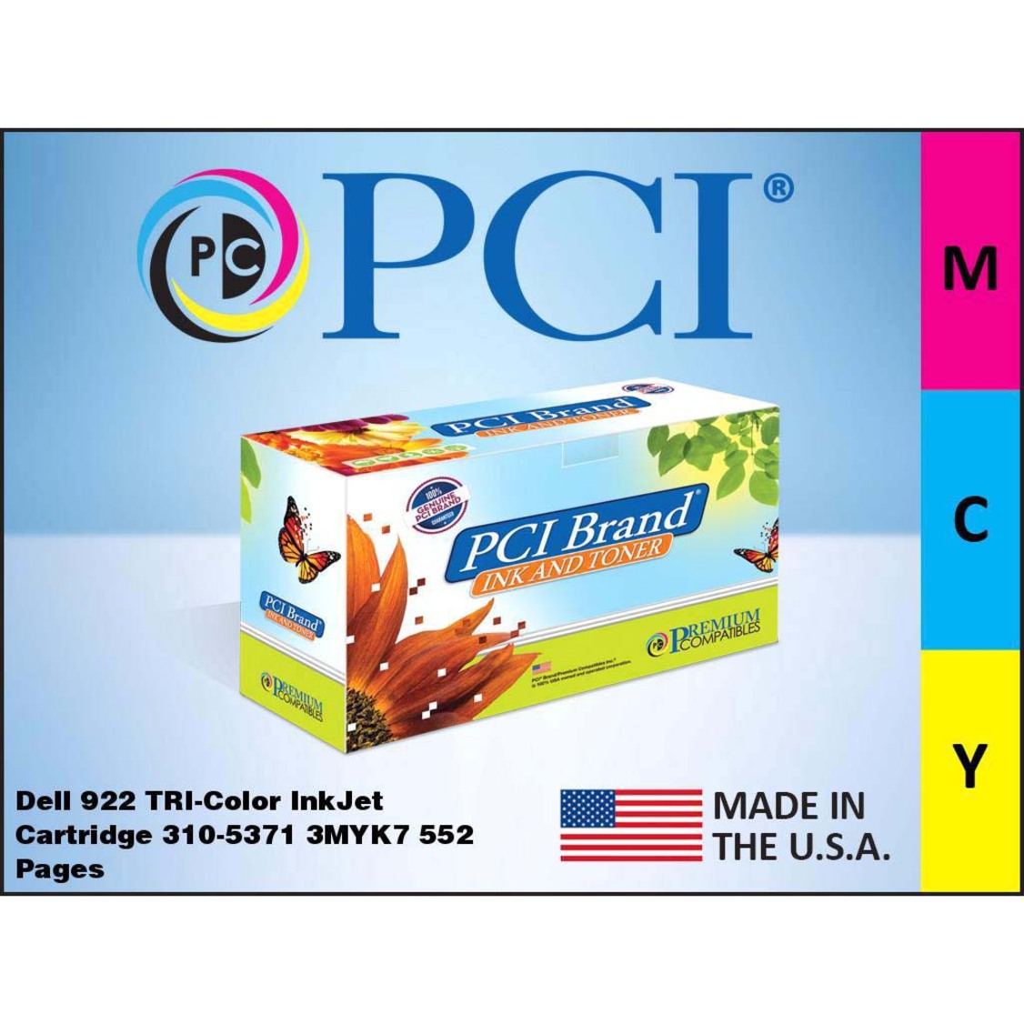 Premium Compatibles High Yield Inkjet Ink Cartridge - Alternative for Dell 310-5371 - Tri-color - 1 / Each