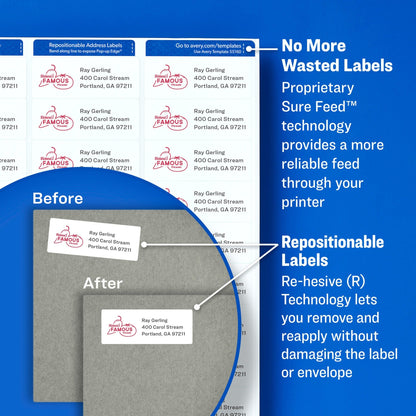 Avery&reg; Repositionable Address Labels