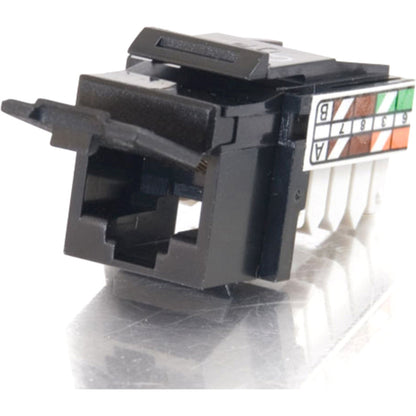 C2G 90&deg; Cat5E RJ45 UTP Keystone Jack - Black